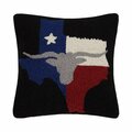 Puesta En Escena 16 x 16 in. Texas Longhorn Hook Pillow PU3128322